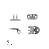 Hinges RD 8 + screws + rivets kit - 10 pairs