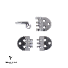 Kit charnières RT 1 + vis + rivets - 100 paires
