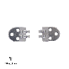 Riveting male Hinge - 50 pairs (RD 9)