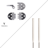Kit armatures plates AR35  + RT 1 - 100 paires