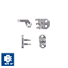 Kit charnières RD 4 + vis + rivets - 10 paires