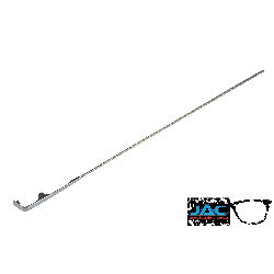 Sachet de 10 paires de branches métal guillochées argent