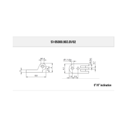 Charnière à riveter femelle - 10 paires (RD 1-3)
