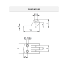 Riveting female Hinge - 10 pairs