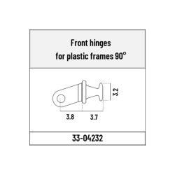 Inlay male hinges (3CH 4) - 10 pairs