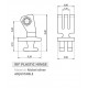 Charnières à incruster pour armature flex 3,8mm / 0°