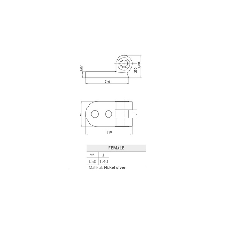 Charnière à riveter femelle - 10 paires (RS 5)